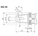 DIN 69871-A ISO 30 ; 40 (Dimensions)